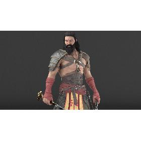 Ancient Warrior PBR Rigged 3D model